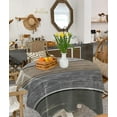 thumbnail image 4 of Square/Round Tablecloth 54x54inch, Farmhouse Wood Grain, Vinyl Table Covers Waterproof Oilcloth Table Cloth Linens, Farmhouse Tablecloths for Outdoor Dining Wedding Party Camping, Brown Grey Ombre, 4 of 6