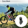thumbnail image 2 of Ofertas únicas Toalla triangular de medio paquete Escudo facial UV Filtro de poliéster Máscara de gaiter para el cuello Multipropósito Protección solar Transpirable Gris melange 1 pieza, 2 of 6