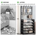 thumbnail image 5 of Cacagoo 5-Tier 69' Tier Dust-Proof Freestanding Shoe Rack, Space-Saving Organizer for Entryway, Closet, Bedroom - Black, 5 of 7