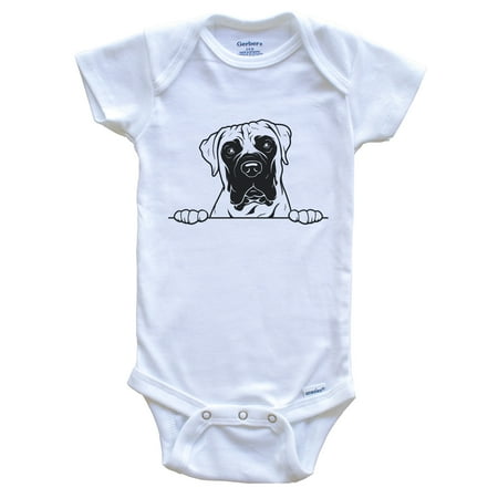 

Mastiff Dog Breed Drawing Cute One Piece Baby Bodysuit