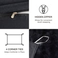 thumbnail image 3 of EMME Faux Fur Duvet Cover Queen Size, 3 Pieces Ultra Soft Fluffy Comforter Cover, Cozy Warm for Winter, Luxury Elegant Shaggy Bubble Bedding Sets , 1 Duvet Cover & 2 Pillow Shams (Queen, Black), 3 of 6