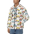 thumbnail image 3 of Kdxio Cartoon Monster Trucks Print Men Hoodies Casual Hoodies for Men with Zip Pockets Full Zip Long Sleeve Sweatshirt Sports Hooded Jacket-X-Large, 3 of 5