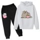 thumbnail image 3 of Sudadera con capucha y estampado de dibujos animados de gato Nutella para niños y niñas, divertida sudadera para niñas y niños, conjuntos de ropa de invierno Harajuku Kawaii para niños, 3 of 5