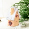 thumbnail image 4 of Taomzat Clearance Christmas Plastic House Figurines, Miniature Christmas Tabletop Ornaments House Statue House Model for Christmas Holiday Home Party Decor, 1" x 1" x 1.7", Beige, 4 of 8