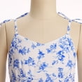 thumbnail image 7 of IBTOM CASTLE Teen Girls Floral Spaghetti Strap Sundress Party Dress | Adjustable Bow V Neck Ruffle Summer Dress, Tween Girls Graduation Dance Dress,Teens Birthday Holiday Dresses Blue, 7 of 7
