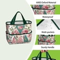 thumbnail image 4 of Garden Tool Bag,Pioneer Flower Floral Print Pattern Garden Tool Organizer,Garden Gifts,Waterproof Multi-Pocket Garden Tool Storage 11.8x5.5x11.4 Inch(Tools NOT Included), 4 of 6