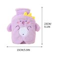 thumbnail image 3 of potrochi Cartoon Pattern Hot Water Bag, Plush Cover Hot Water Bottle, Warm Water Bag for Neck and Shoulder, Back, Hand, Legs, Waist Warm, Period Cramps Pain Relief Removable Hand Warmer Gifts, 3 of 4