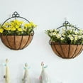 thumbnail image 3 of Metal Hanging Planters Basket with Coco Coir, Half Round Plant Flower Wall Holder With Extra Thick Coir Liner Plant Hanger Decoration for Garden Porch Balcony Indoor Outdoor, 3 of 8