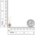 thumbnail image 4 of Gem Stone King 14K Yellow Gold Pendant with Chain Pink Moissanite Diamond (1.53 Cttw), 4 of 5