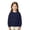 131# Dark Blue, variant on Cotton Blend Girls Casual Crewneck Sweatshirts Kids Long Sleeve Oversized Fashion Pullover Tops Light Purple 9-10Y(150)