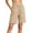 Beige, variant on yillto Womens Shorts Wide Leg Casual Loose High Elastic Waist Knee Length Long Shorts with Pockets