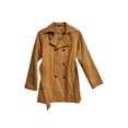 thumbnail image 2 of hirigin Women Double Breasted Trench Coat Mid Long Classic Lapel Windproof Slim Outerwear Coats Long Autumn Jacket, 2 of 9