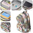 thumbnail image 4 of Highland Cow and Flower Print Backpack for School, Cute School Bag with Adjustable Shoulder Straps and Padded Back, 16.9"x12.6"x5.9", 4 of 5