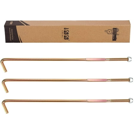 10L0L 3PCS Golf Cart Battery Hold Down Rod J-Bolt & Nut for EZGO RXV 2008-up Electric, OEM# 602896 00571G2 11098G6