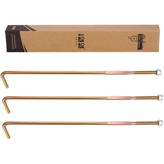 10L0L 3PCS Golf Cart Battery Hold Down Rod J-Bolt & Nut for EZGO RXV 2008-up Electric, OEM# 602896 00571G2 11098G6