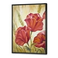thumbnail image 3 of Designart 'Blossoming Red Poppies In Wheat Fields II' Traditional Framed Canvas Wall Art Print, 3 of 5