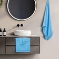 thumbnail image 4 of BELIZZI HOME Ultra Soft 3 Pack Cotton Towel Set, Contains a Bath Towel 28x55 inch, a Hand Towel 16x24 inch & a Wash Coth 12x12 inch, Ideal Everyday use, Compact & Lightweight - Sky Blue, 4 of 6