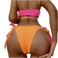 thumbnail image 4 of Daisyyozoid Womens Swimwear One Piece Clearance Crystal Diamond Bikini Detachable Chest Pad Patchwork Wipe Chest Strap Split Swimsuit, 4 of 5