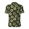 thumbnail image 4 of Rocae Sunflowers for Men's Short Sleeve Polo Shirt, Quick Drying Performance Moisture Wicking Sports Men's Golf Shirt 3X-Large, 4 of 9