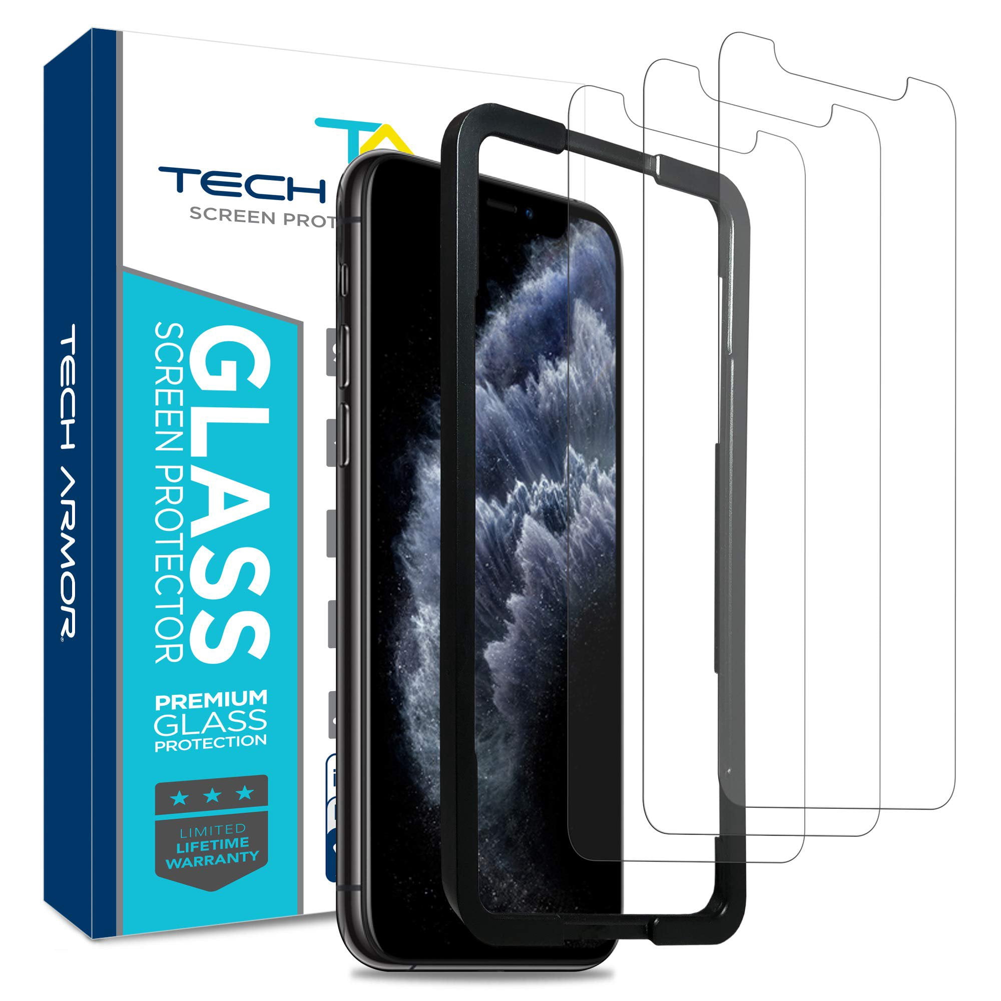 Tech Armor Ballistic Glass Screen Protector Designed for New 2019 Apple iPhone 11 Pro Max and iPhone Xs Max 6.5 Inch 3 Pack Tempered Glass 2019