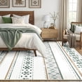 thumbnail image 2 of KoshiMe Area Rugs 8'x10', Low Pile Non-Slip Washable Rug for Living Room, Soft Boho Moroccan Neutral Geometric Indoor Rug for Bedroom Dining Room Office, Green, 2 of 9