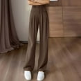 thumbnail image 3 of Women's Casual High Waisted Wide Leg Pants for Summer and Fall - Comfortable Trousers for Everyday Wear and Relaxed Outfits, 3 of 6