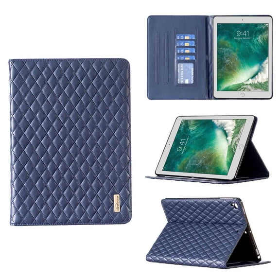 Dteck iPad 9.7 inch 2018 2017 Case / iPad Air Case / iPad Air 2 Case, Smart PU Leather Folio Cover with Auto Sleep Wake Stand Wallet Case for Apple iPad 6th / 5th Gen,iPad Air 1 / 2,Blue