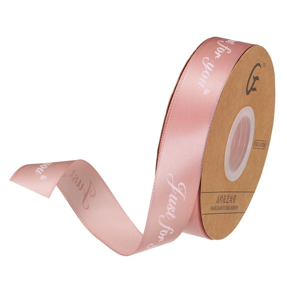 1 Inch 50 Yard Wide Satin Ribbon Grosgrain Valentine Wedding Ribbon for Gift Wrapping, Just for You, Dusty Rose
