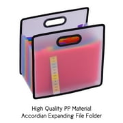 Meterk 12 Pockets Accordion File Organizer, Expanding File Folder with Labels,Freestanding File Paper Folder for Office Supplies