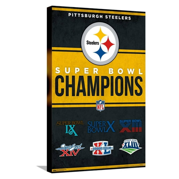 NFL Pittsburgh Steelers - Champions 23 Canvas Wall Poster, 14.725" x 22.375"