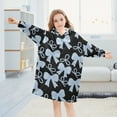 thumbnail image 5 of joogoo Wearable Blanket Hoodie for Blue Bows Oversized Sherpa Hooded 3-14 YR M, 5 of 7