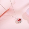 thumbnail image 3 of Valentine Gift Necklace for Women 925 Sterling Silver Cubic ZIrconia Love Icon Enamel Women Pendant Necklace Jewelry, 3 of 6