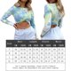 thumbnail image 2 of Blusa Mangas Largas Top corto con cuello redondo para mujer Color degradado Y2k Top de manga larga Ropa informal Ygjytge Púrpura T XL para Mujer, 2 of 6