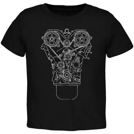 

Engine Schematic Black Toddler T-Shirt - 2T