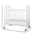 thumbnail image 7 of Foundations Pinnacle Compact Folding White Metal Cribs, 3-Pack with 4" Mattress, Easy Clean, 7 of 7