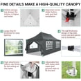 thumbnail image 2 of SANOPY 10'x20' Ez Pop up Canopy Party Tent with 6 Sidewalls, Waterproof and Sun Shelter Heavy Duty Canopy for Market with Carry Bag, Gray, 2 of 9