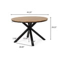 thumbnail image 5 of Satterlee Mesh and Acacia Outdoor Wood 5 Piece Dining Set, Black and Teak, 5 of 13