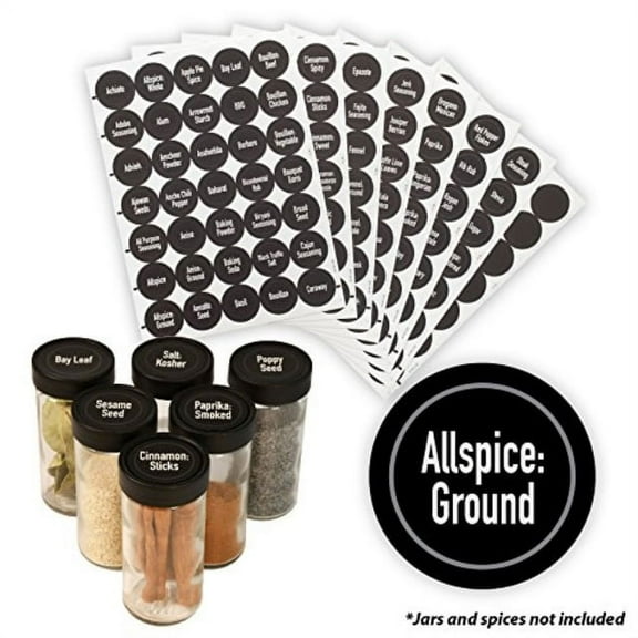 AllSpice 315 Preprinted Water Resistant Round Jar Labels Set 1.5"