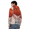 thumbnail image 4 of Kdxio Basketball Shot Print Men Hoodies Casual Hoodies for Men with Zip Pockets Full Zip Long Sleeve Sweatshirt Sports Hooded Jacket-Medium, 4 of 5