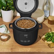 Beautiful 14-Cup Cooked, 6-Cups Uncooked Electric Rice and Grain Cooker, EverGood Non-Toxic Ceramic Nonstick Coating, Black Sesame by Drew Barrymore