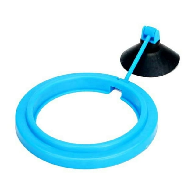 Anneau d'Alimentation pour Poissons d'Aquarium - Mangeoire Flottante en PVC, Ventouse Forte, Encourage les Mangeurs Difficiles, Garde l'Eau Propre