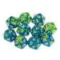 thumbnail image 5 of 10 Pcs 20 Sided Dice D20 Polyhedral Dice For Dungeons And Dragons Table Games Green Purple, 5 of 5