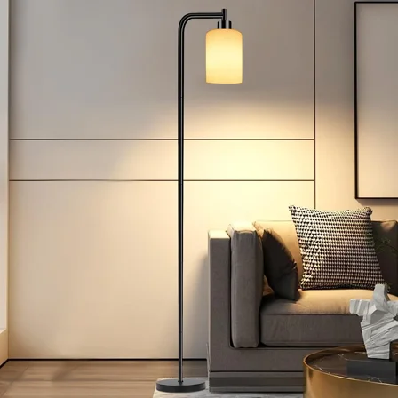 67" Modern Floor Lamp for Living Room Bedroom LED Standing Reading Light Tall Industrial Dimmable Black