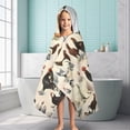 thumbnail image 6 of Beige Chicken Breed Pattern Hooded Bath Towel，60"x35" for Ages 3 To 12 Kids, Quick Dry Lightweight Soft Microfiber Hood Beach Towel Cover Up for Kids, 6 of 7