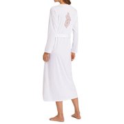 Hanro WHITE Paola Belted Robe, US Small