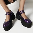 thumbnail image 5 of Facrlt Women's Leather Shoes Strapes Vintage Mary Janes Doll Shoes, 5 of 5