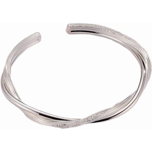 Women's Bracelets 925 Sterling Silver Open Bangle Cuff Bangle Bracelets Jewelry Handmade Bracelet for Valentine Gift