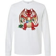 thumbnail image 3 of Inktastic Dragon Holding Dice Christmas Lights Long Sleeve T-Shirt, 3 of 5