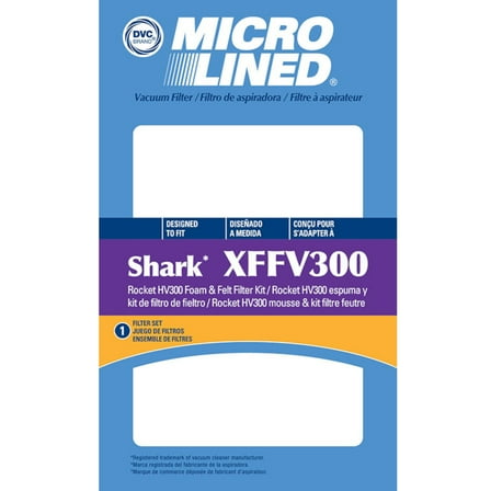 DVC Vacuum Filter Kit Designed To Fit Shark Style XFFV300 Stick Vacuums HV300
