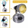 thumbnail image 5 of AURORA TRADE Book Light White, Reading Light Silver Color Warm White Light 10-30V High Brightness LED Spot Lamp for Boat, 5 of 8
